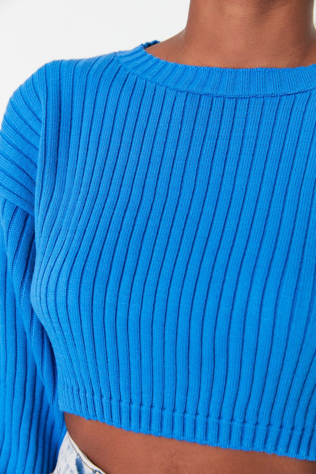 Mavi Super Crop Basic Triko Kazak TWOAW23KZ01068