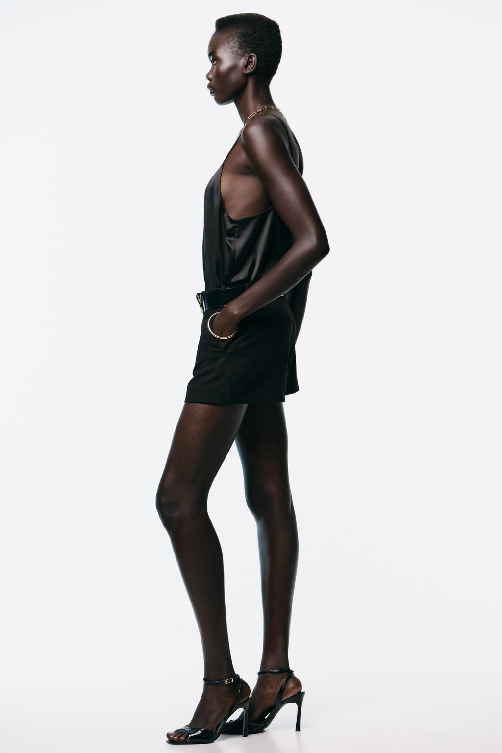 LOW-RISE SKORT WITH BELT - Zara фото 4