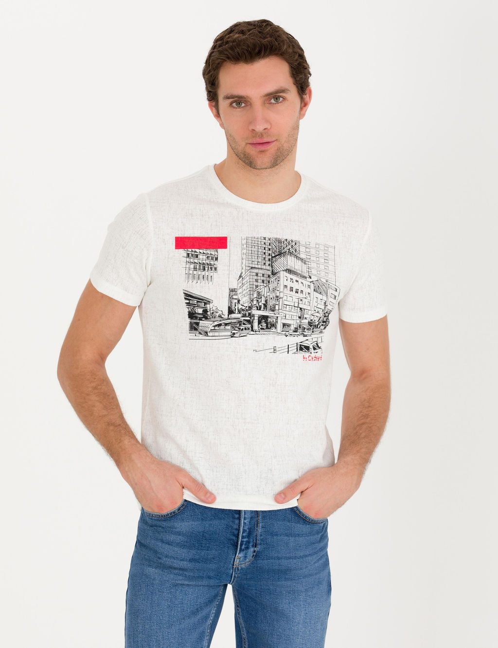 Белая облегающая футболка