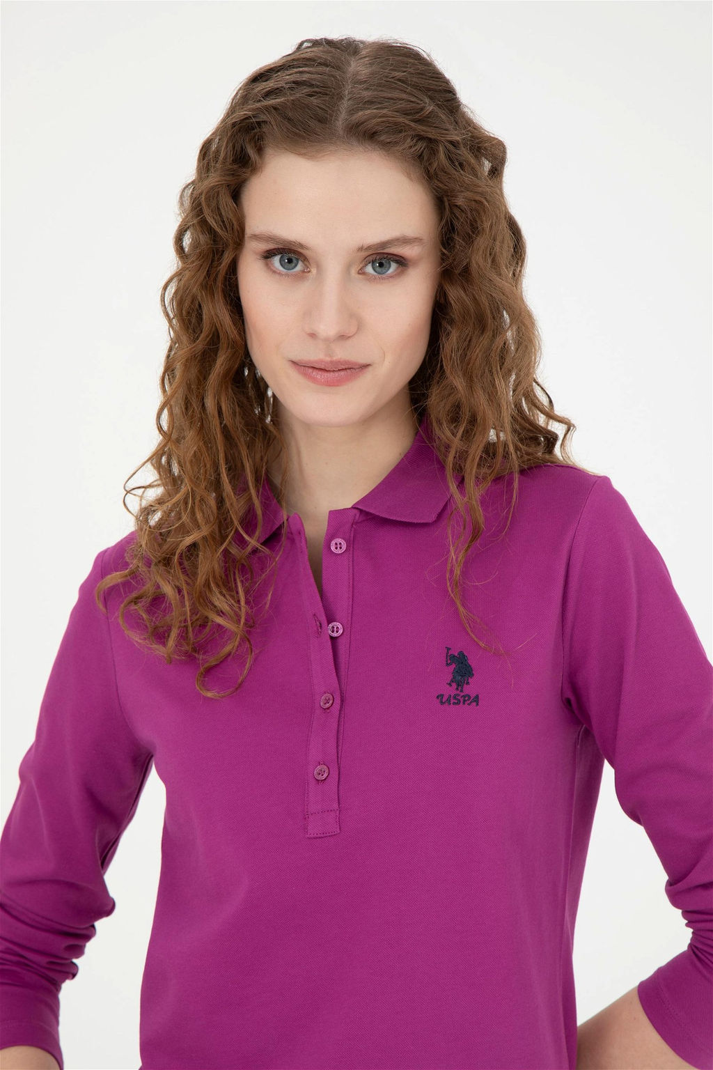 Женский фиолетовый базовый свитшот - U.s. polo assn фото 2
