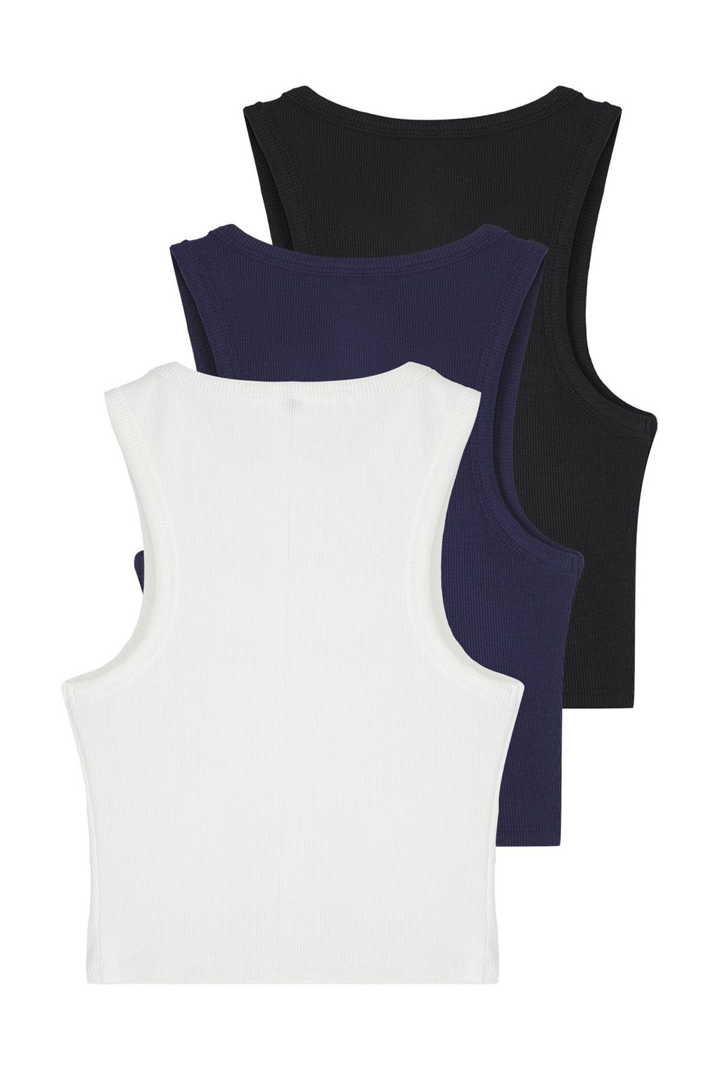 TRENDYOLMILLA Siyah-Ekru-Lacivert Fitted Crop Esnek Orme Atlet TWOSS25AL00053  фото 9