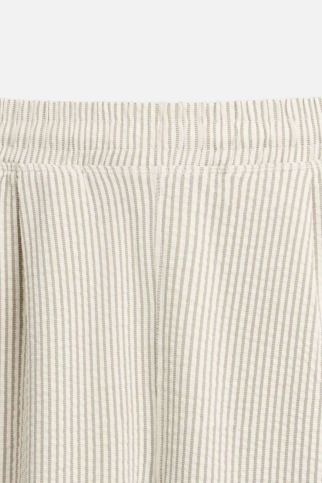 SEERSUCKER TROUSERS WITH PLEATS - Zara фото 9