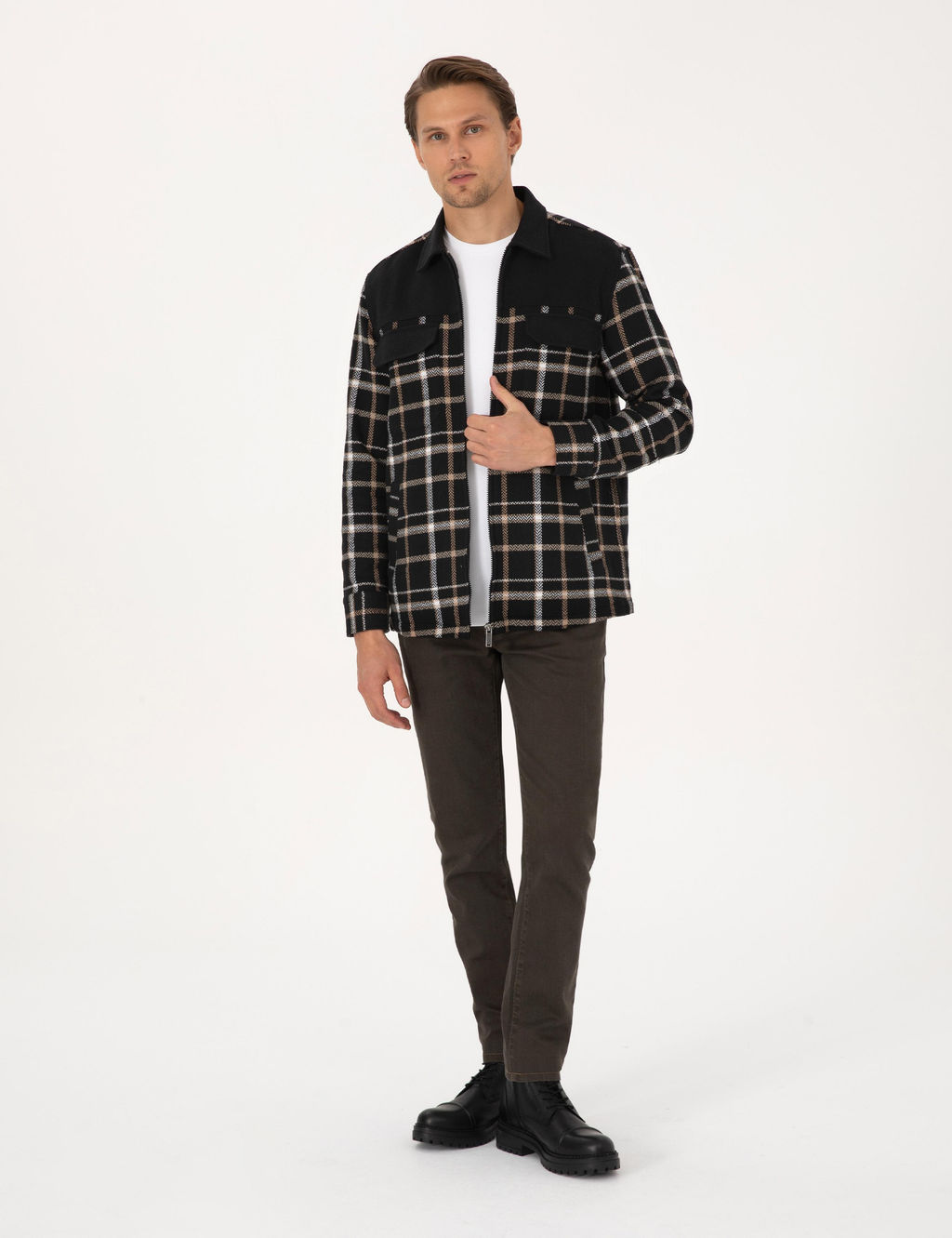 Siyah Comfort Fit Uzun Kollu G_mlek - Pierre cardin фото 4