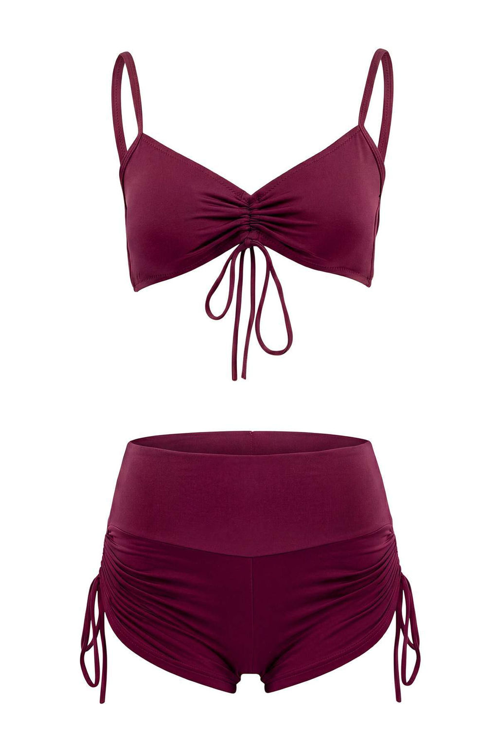 TRENDYOLMILLA Siyah Bralette Sortlu Buzgu Detayl? Yuksek Bel Sortlu Bikini Tak?m? TBESS25BT00088 фото 14