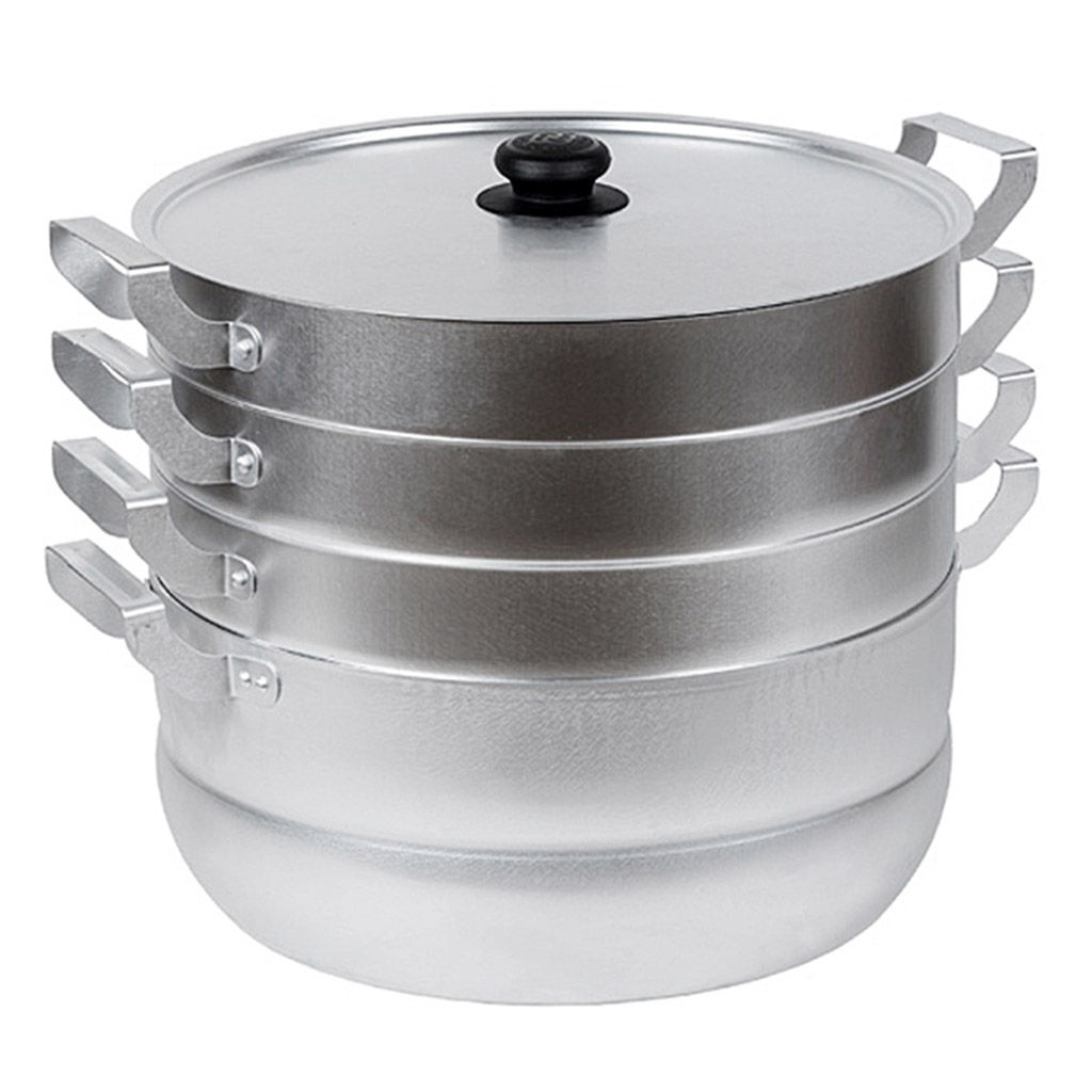 Манты-казан (мантоварка) алюминиевая 13л, д34см, h29,5см, s1-1,75мм, 3 сетки, матовый, металлическая крышка (Россия)