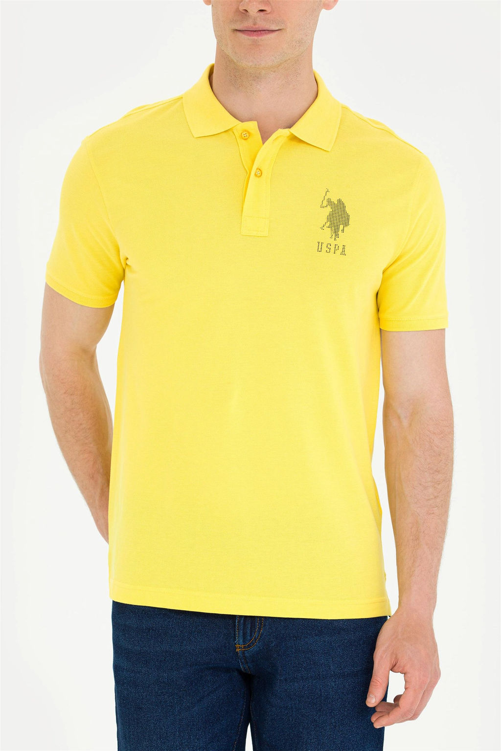 U. S. Polo Assn Мужская темно-желтая футболка с воротником-поло - U.s. polo assn фото 13