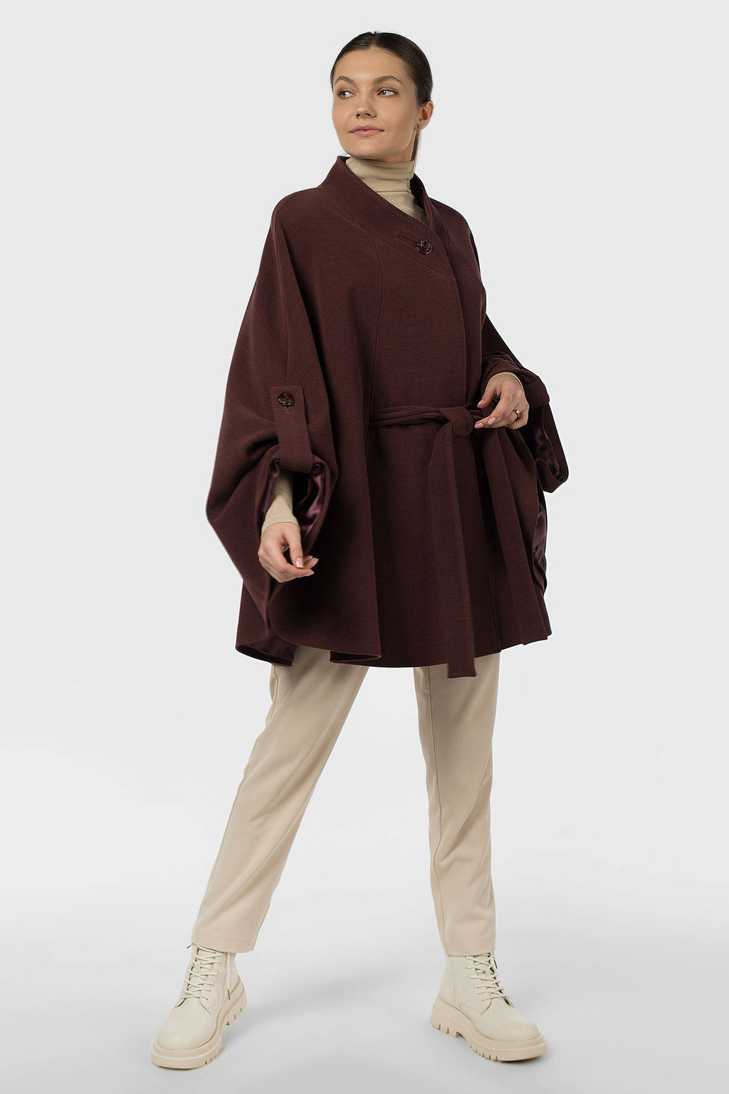 Пальто женское демисезонное (пояс) - El podio фото 2