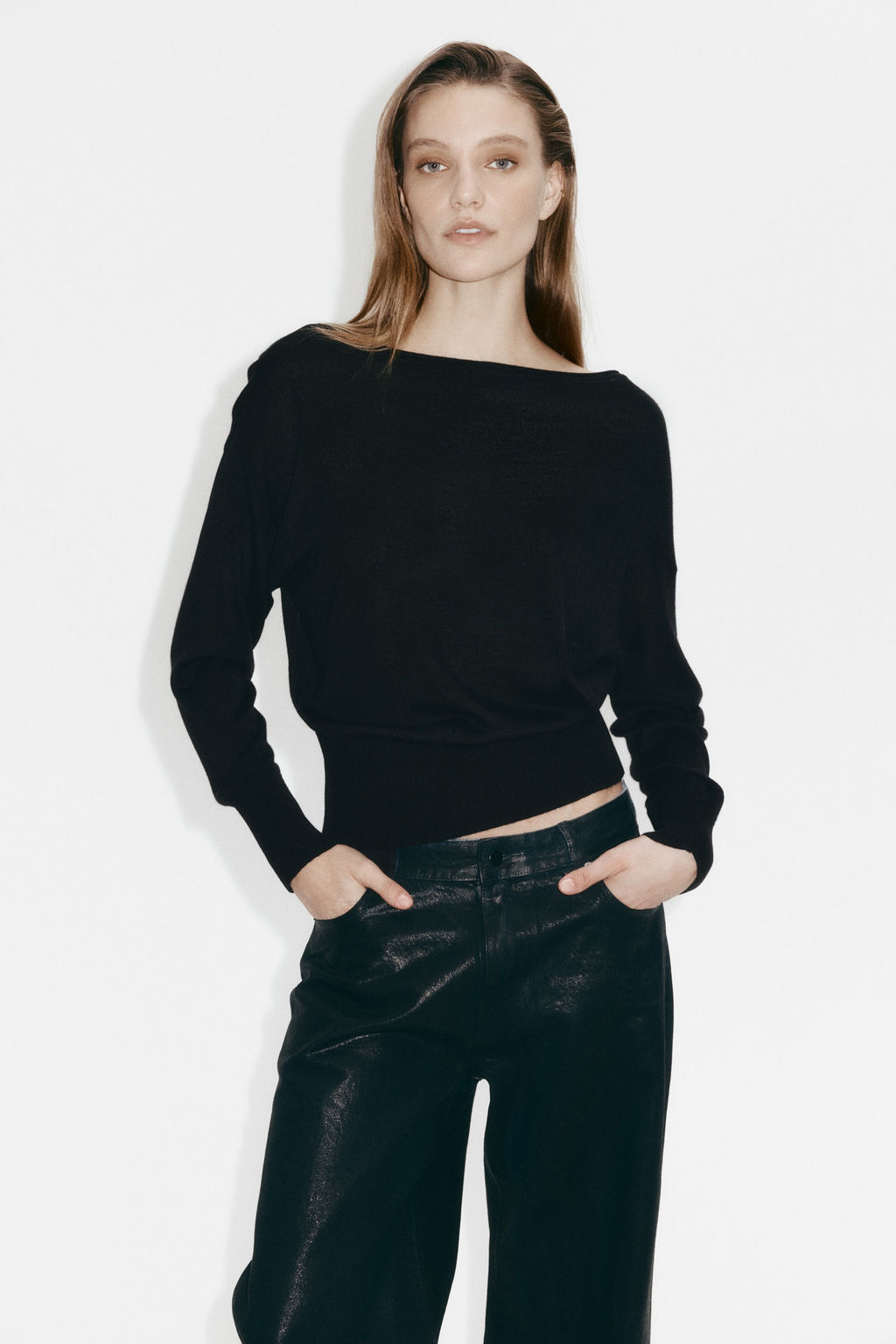 Top de un hombro en punto fino - H&m фото 6