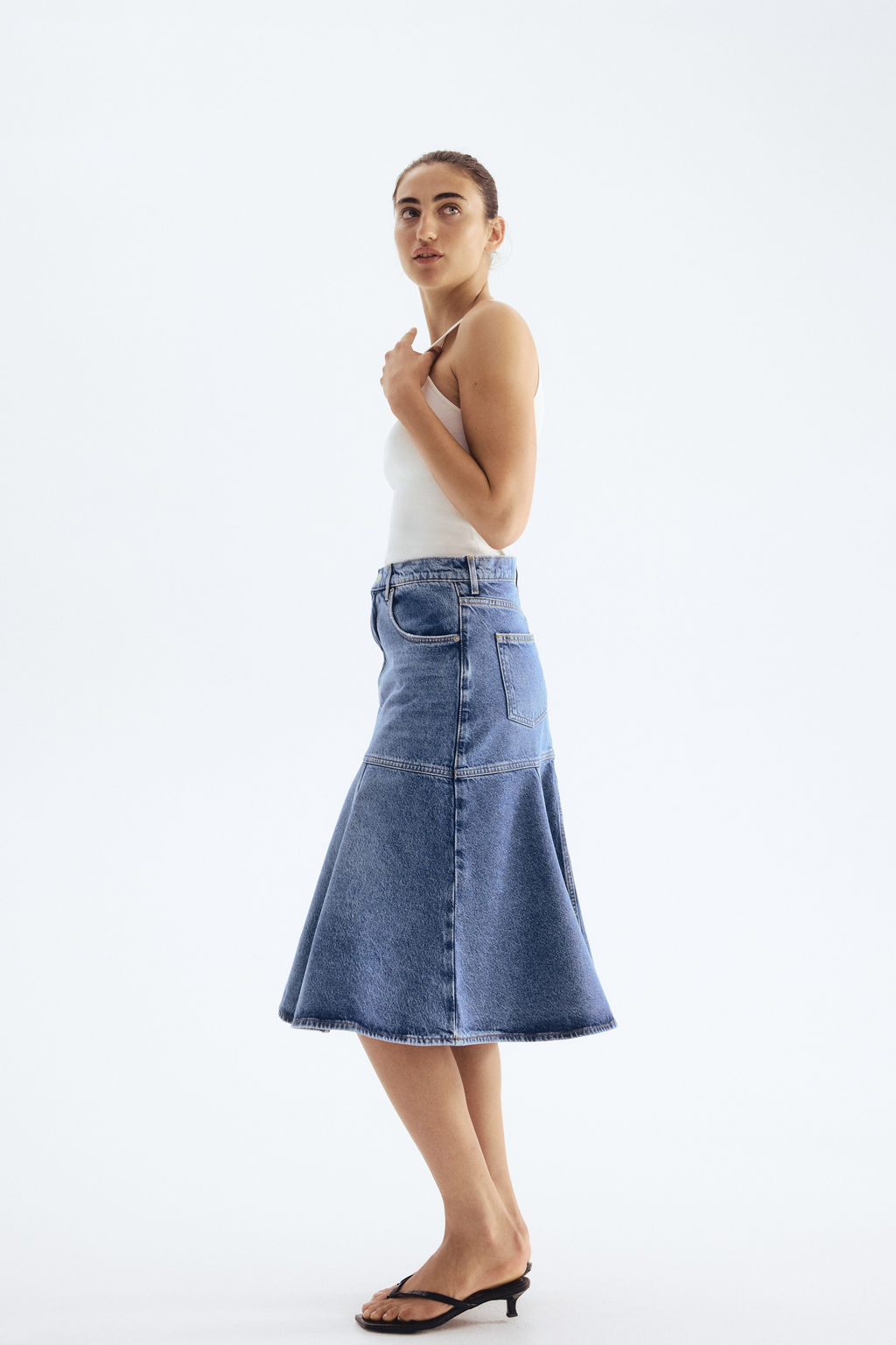 Falda denim con vuelo - H&m фото 5