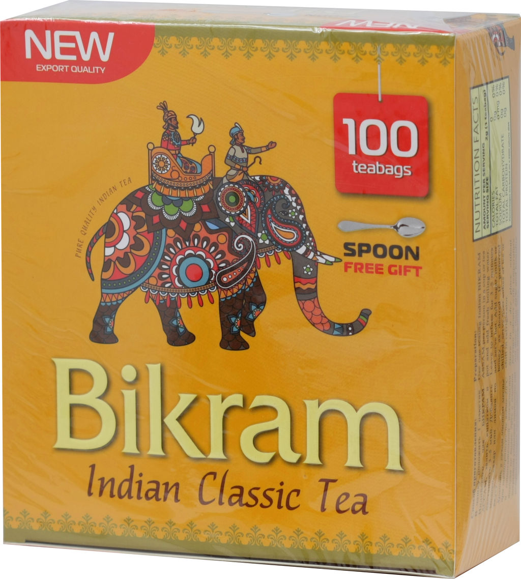 Bikram. Черный пакетированный + ложка карт.пачка, 100 пак.