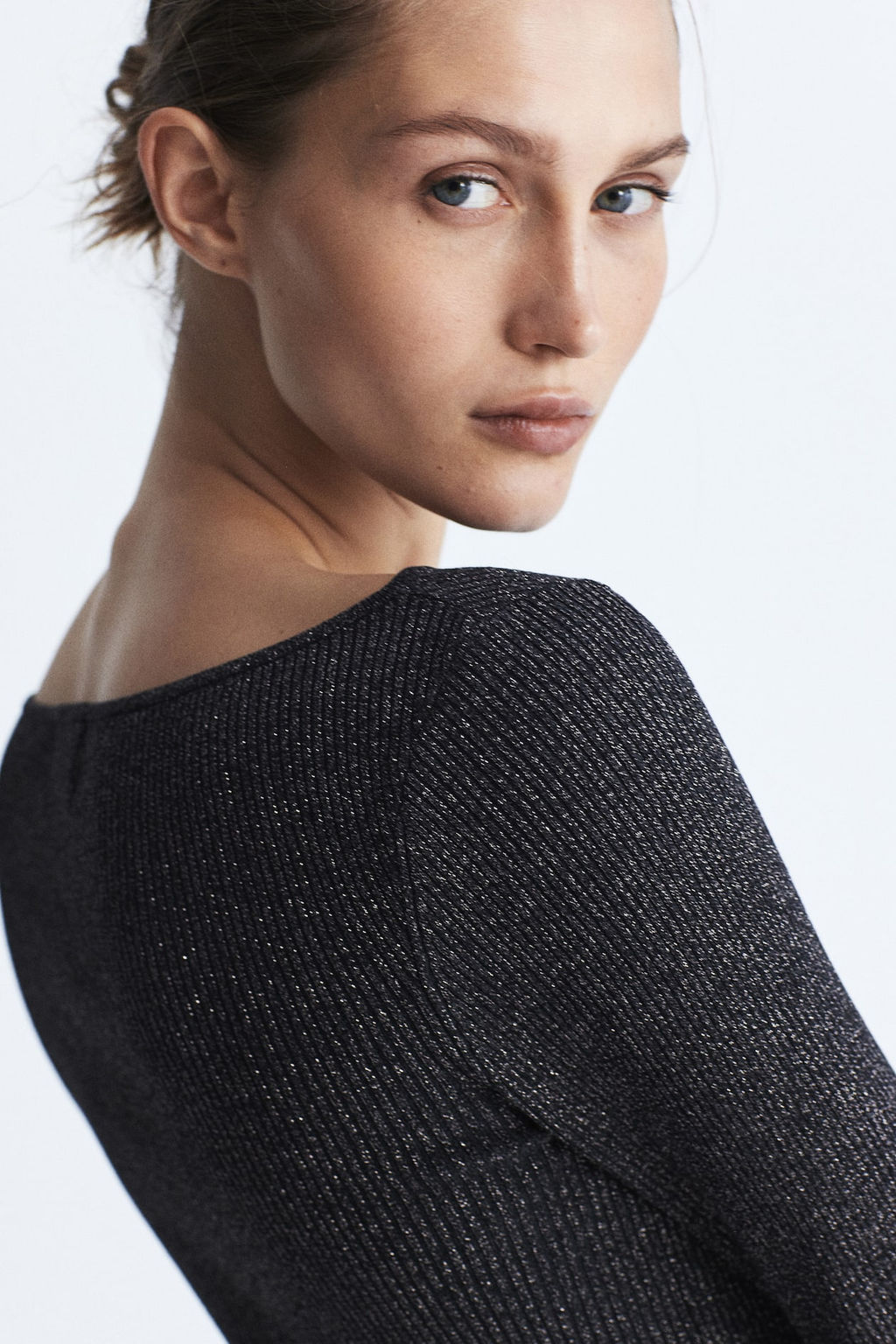 Top brillante con escote barco - H&m фото 4