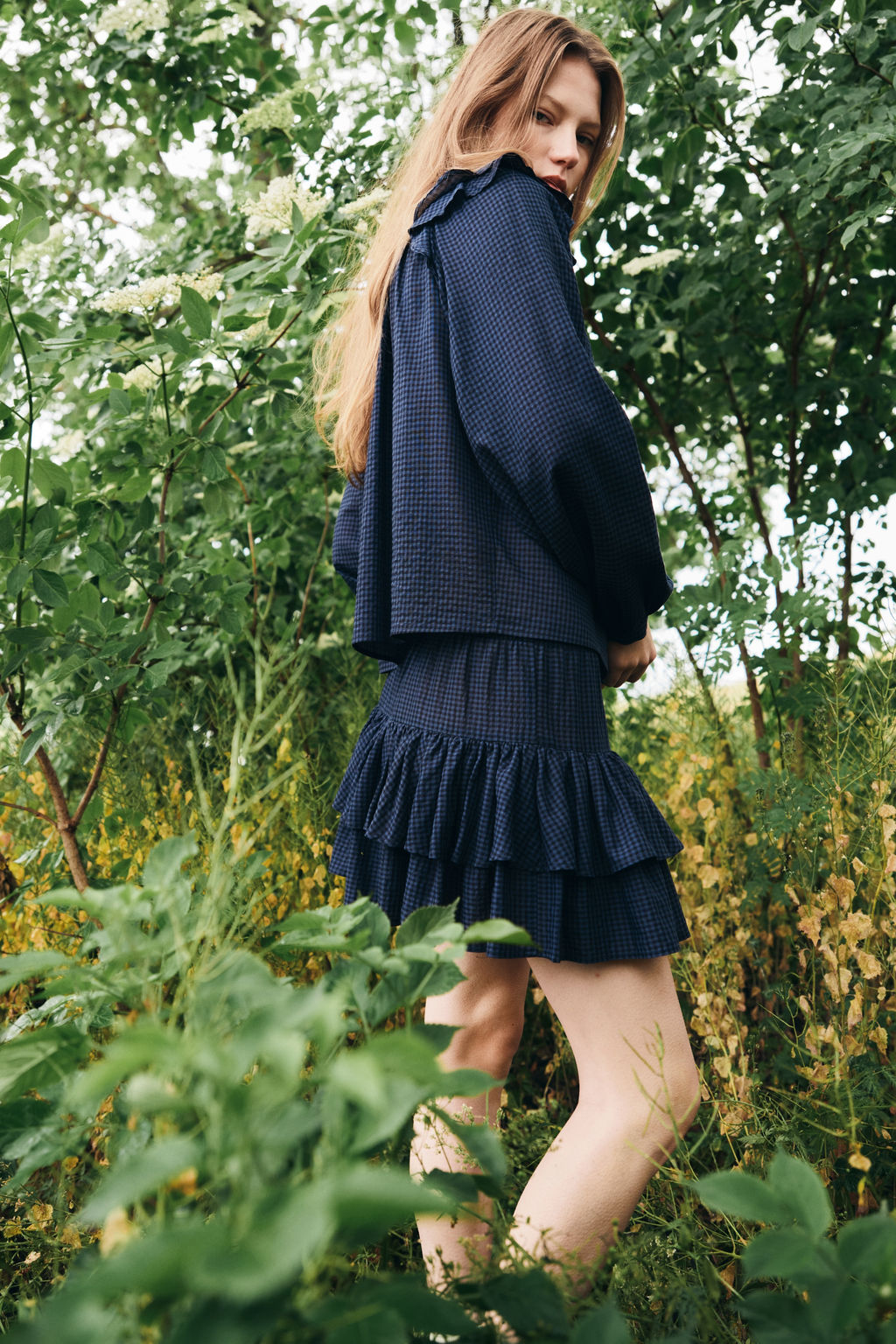 Falda escalonada con cord?n de ajuste - H&m фото 6