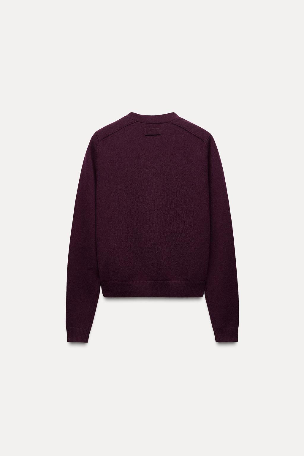 100% WOOL BASIC CARDIGAN - Zara фото 8