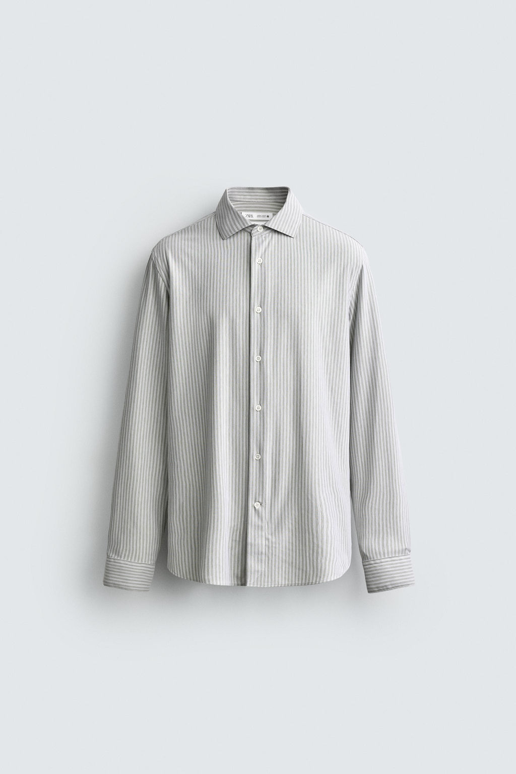 CAMISA REGULAR FIT / Verde / Crudo - Zara фото 6