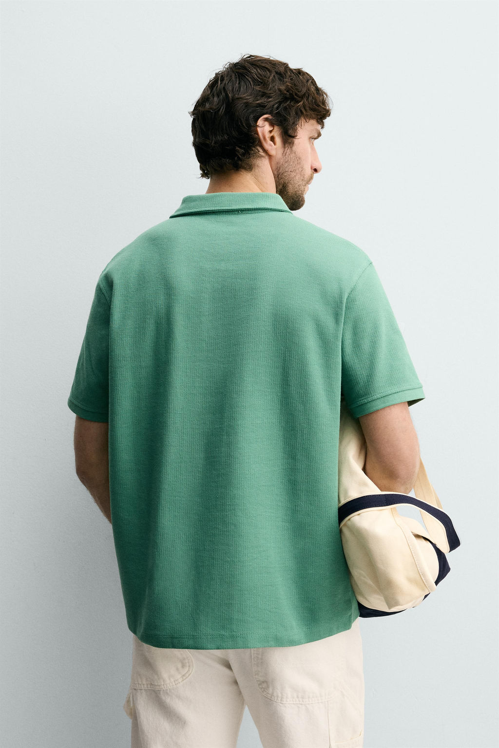 POLO REGULAR FIT ESTRUCTURA / Verde fuerte - Zara фото 3