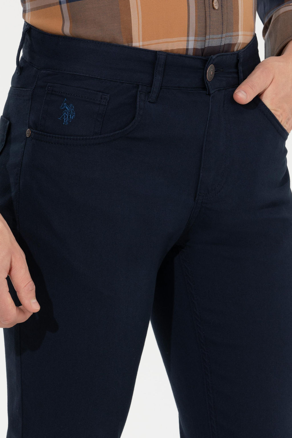 U. S. Polo Assn / Мужские темно-синие брюки из плотной ткани - U.s. polo assn фото 6