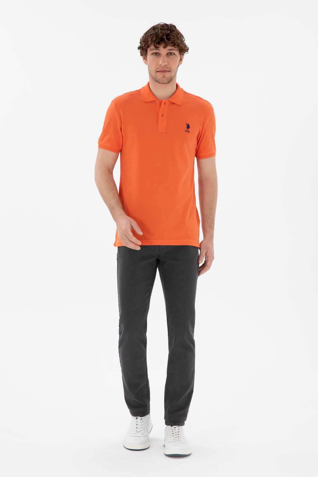 Erkek Slim Fit Polo Yaka Nar _i_e_i Basic Ti__rt Sepette S_rpriz _ndirim - U.s. polo assn фото 4