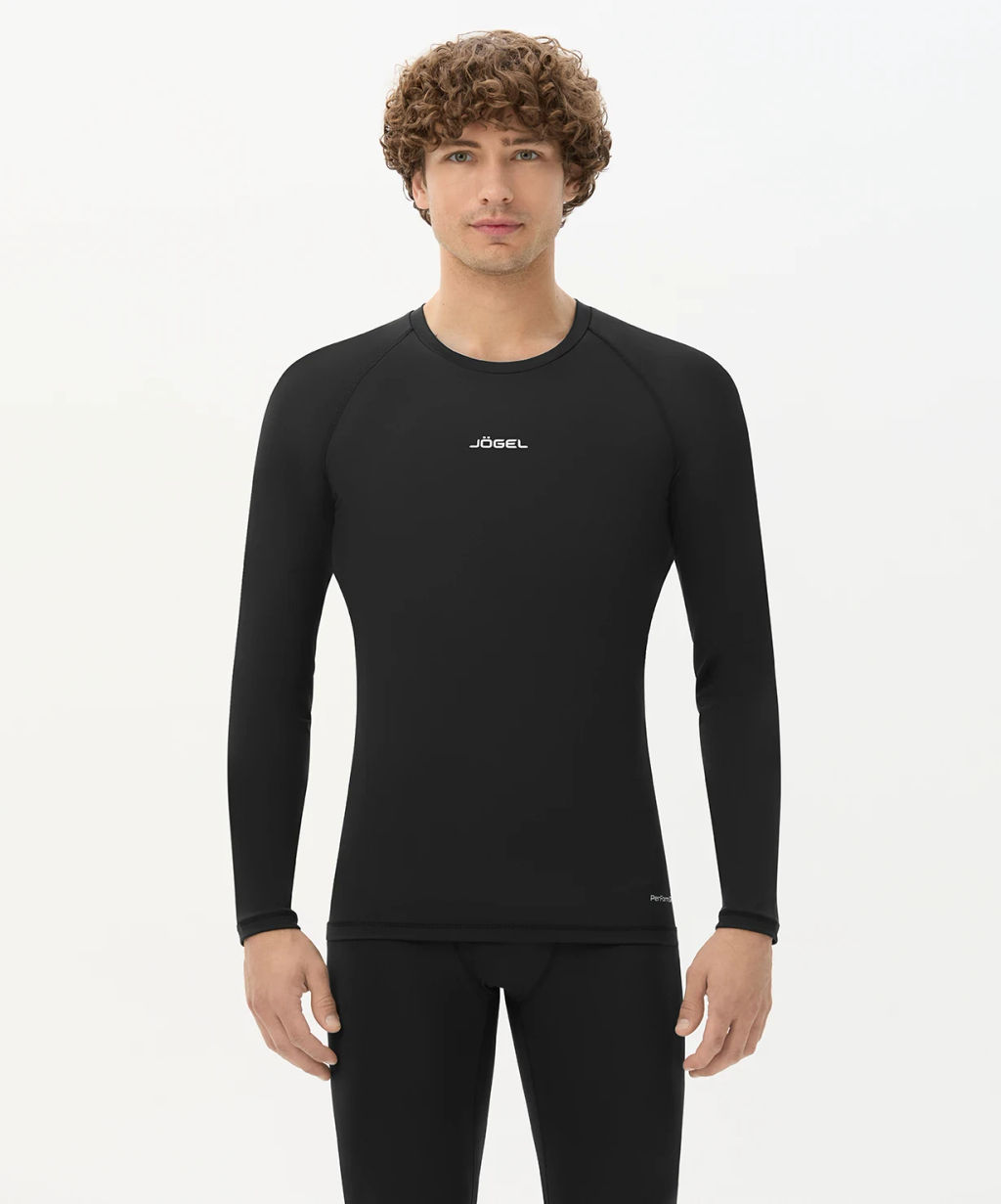 Футболка компрессионная с длинным рукавом JOGEL CAMP PerFormDRY Baselayer LS Tee, черный  фото 5