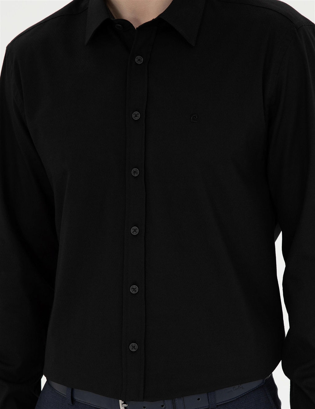 Siyah Regular Fit Uzun Kollu G_mlek