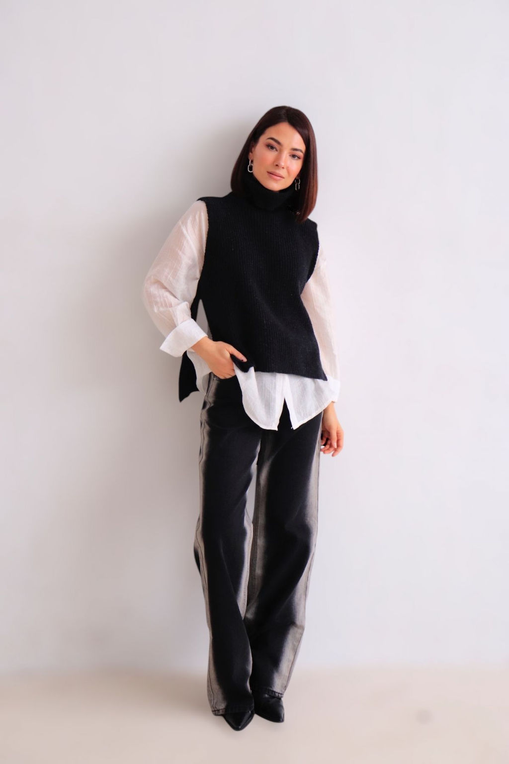 Martichelli Жилет вязаный чёрный  фото 14