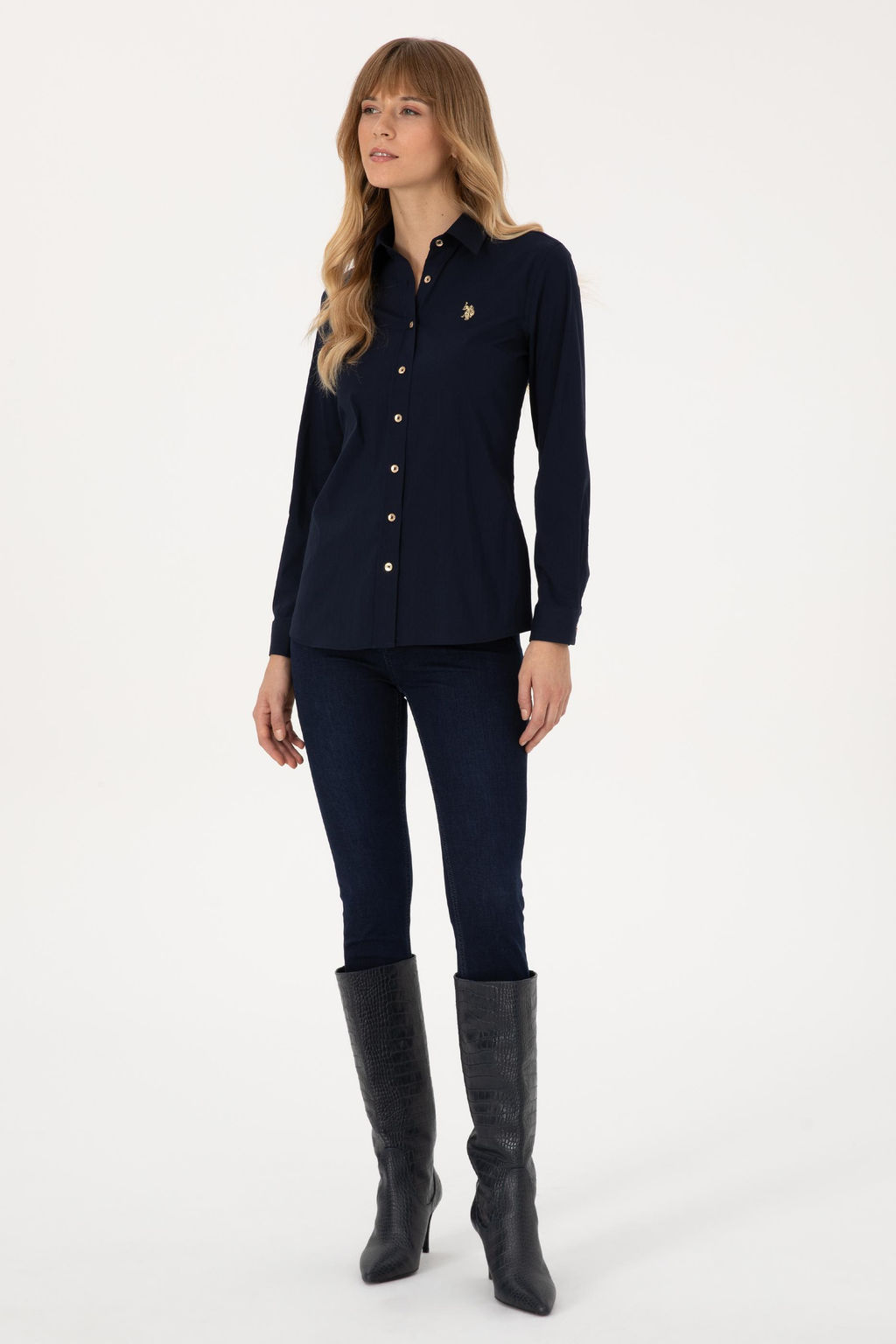 Kad_n Lacivert Uzun Kollu Basic G_mlek - U.s. polo assn фото 4