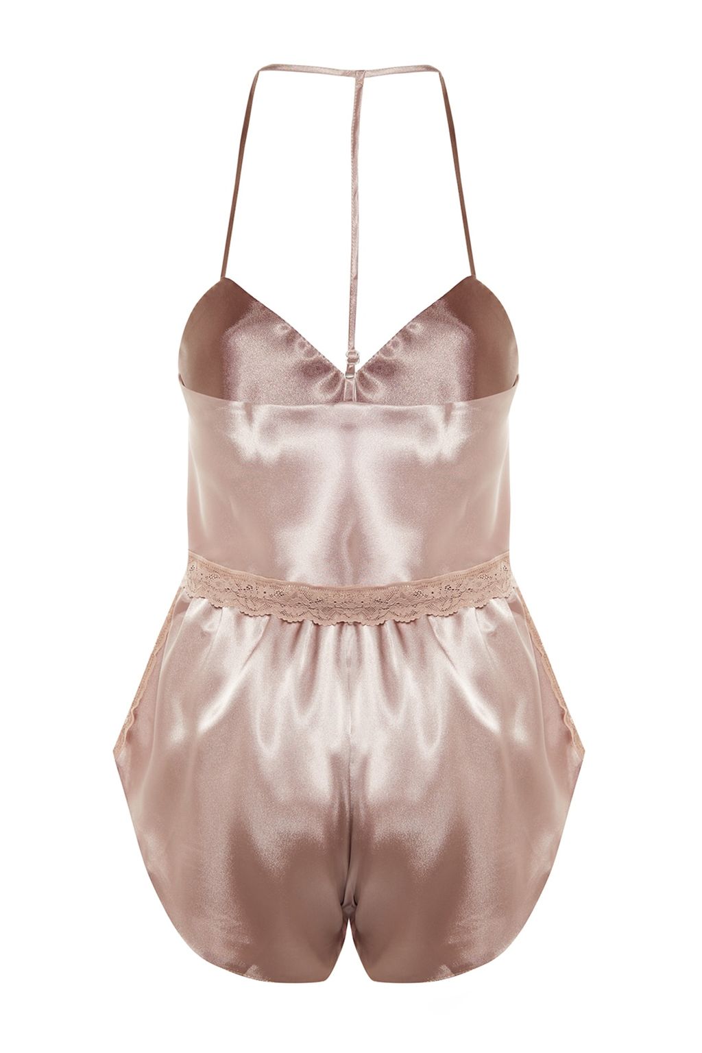 Trendyolmilla Siyah Dantelli Ip Ask?l? Crop Saten Sortlu Dokuma Pijama Tak?m? THMSS22PT0264 фото 16