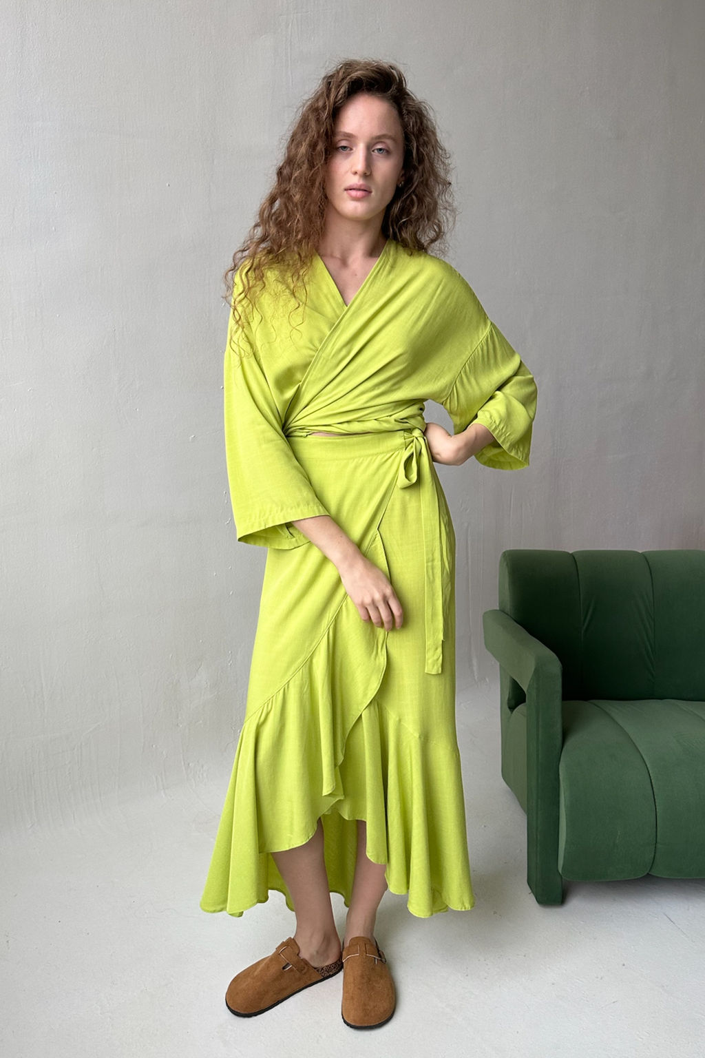 Юбка женская EASY035/02/Салатовый