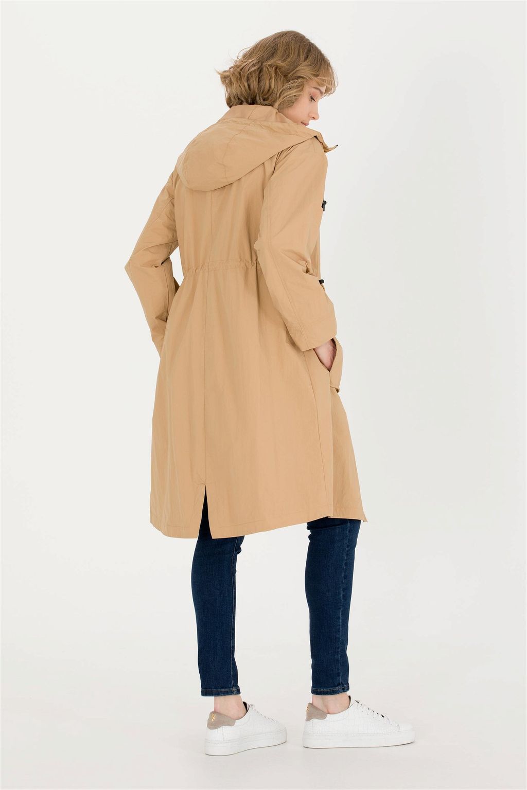 Женское коричневое пальто из синтетики - U.s. polo assn фото 4