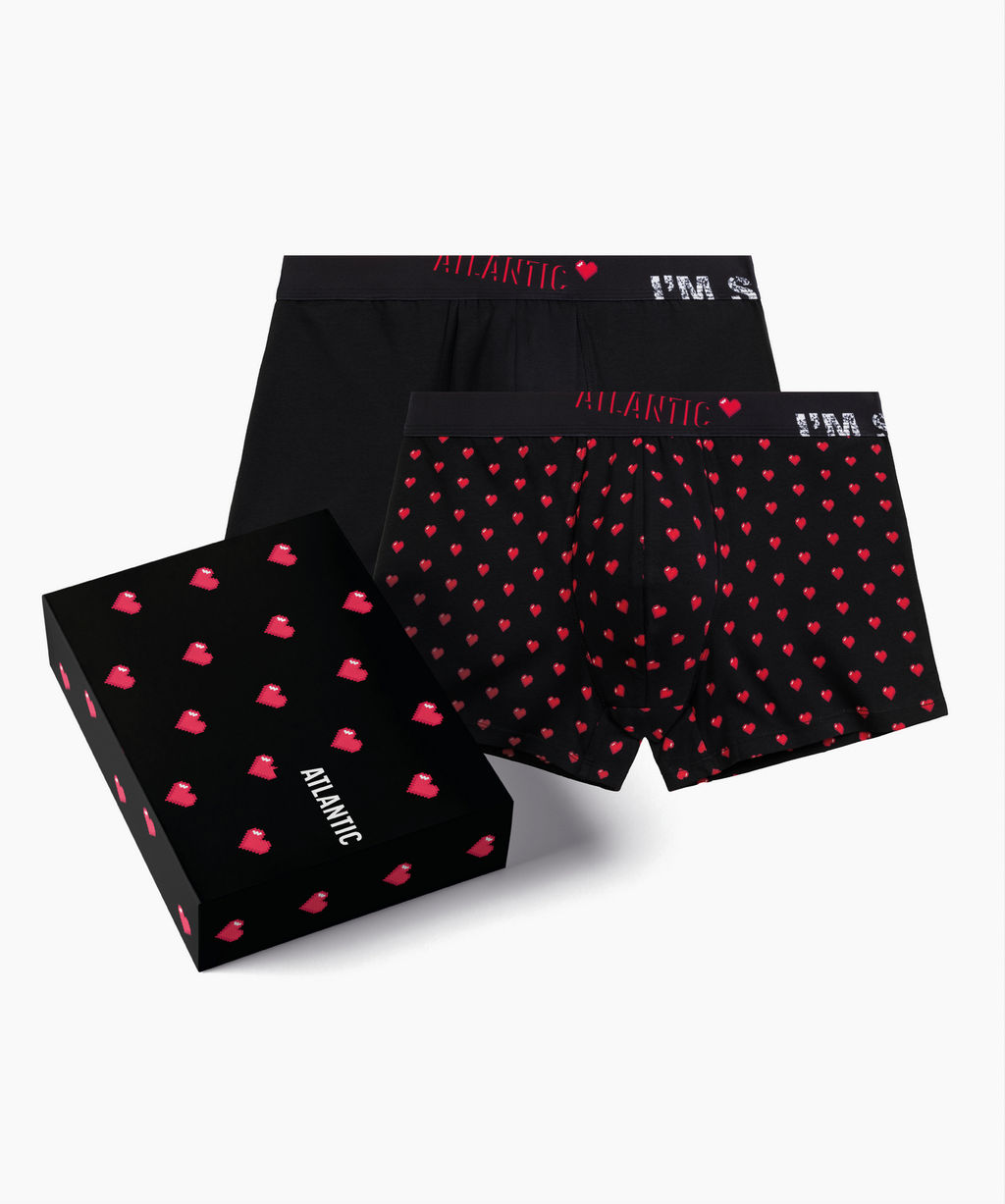 ATLANTIC 2GMH-028 Трусы шорты So Happy - набор 2 шт. черный