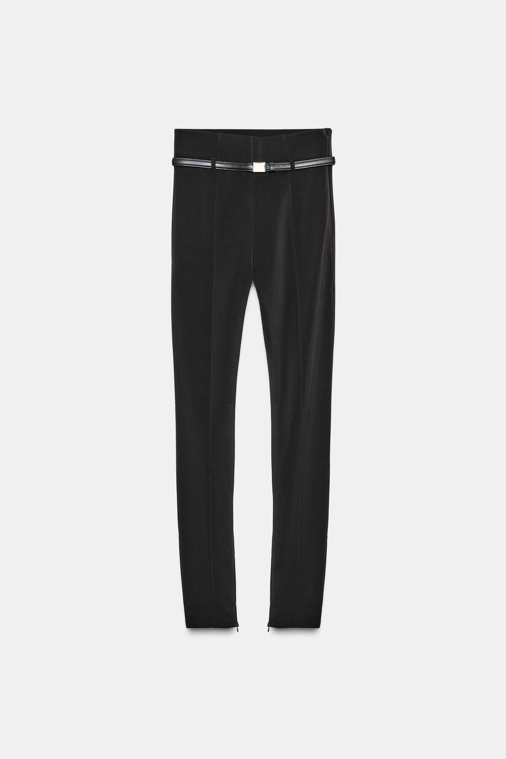 HIGH-WAIST LEGGING TROUSERS WITH BELT - Zara фото 6