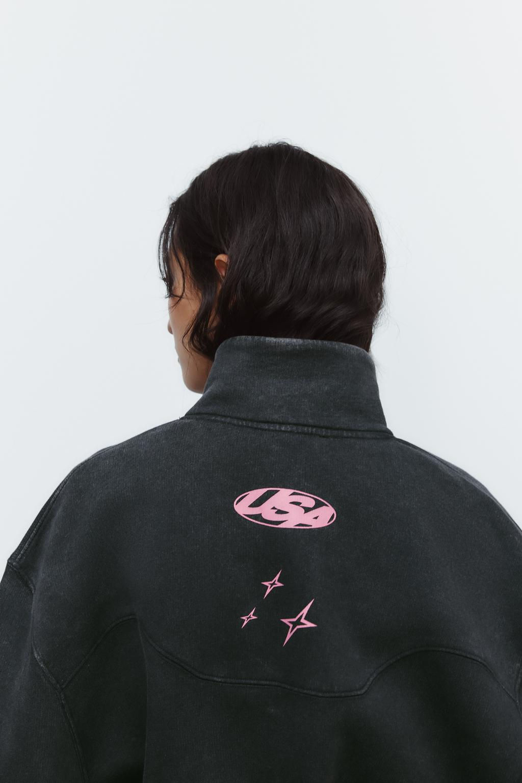 FADED SLOGAN SWEATSHIRT - Zara фото 7