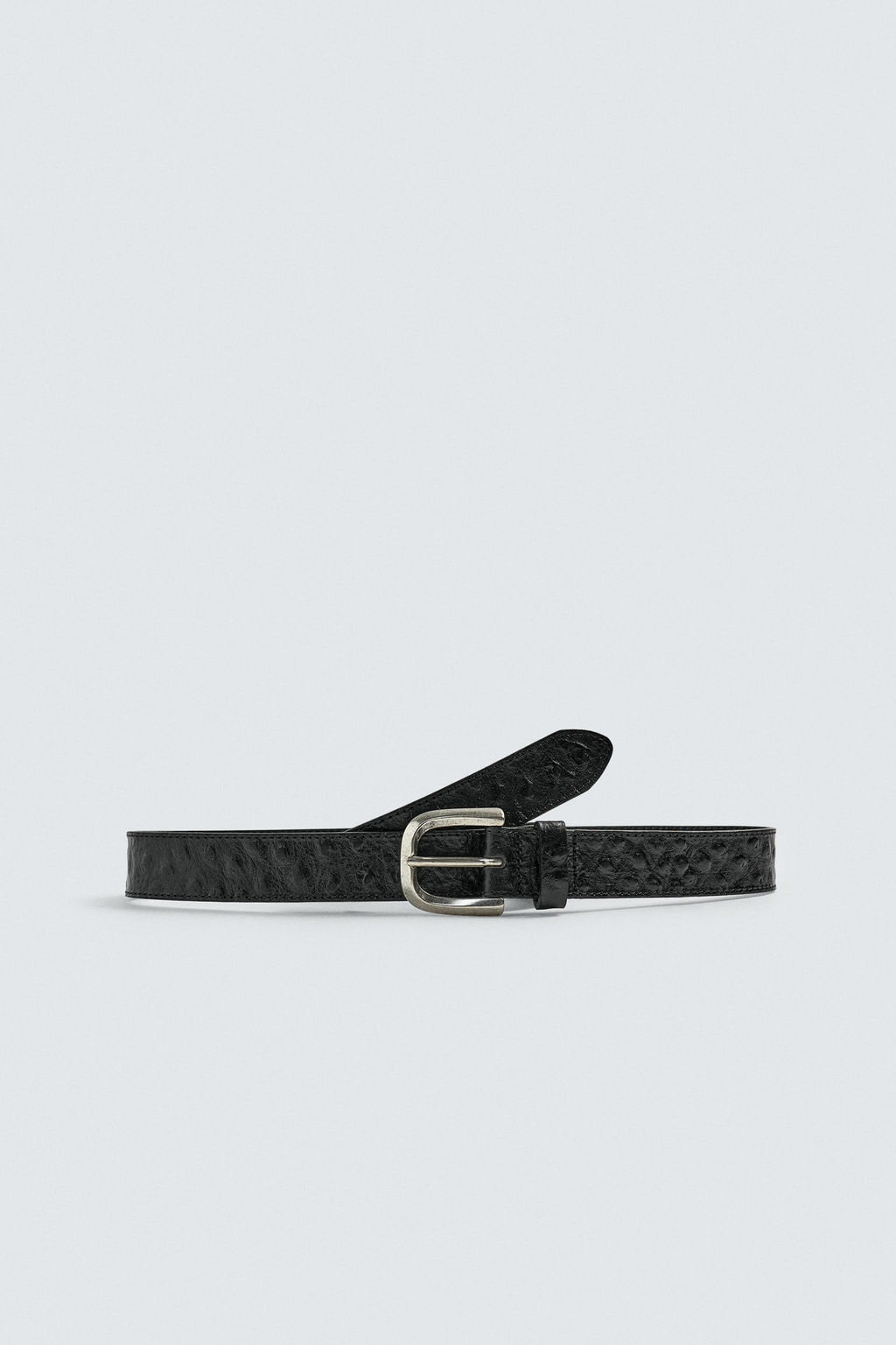 EMBOSSED LEATHER BELT - Zara фото 4