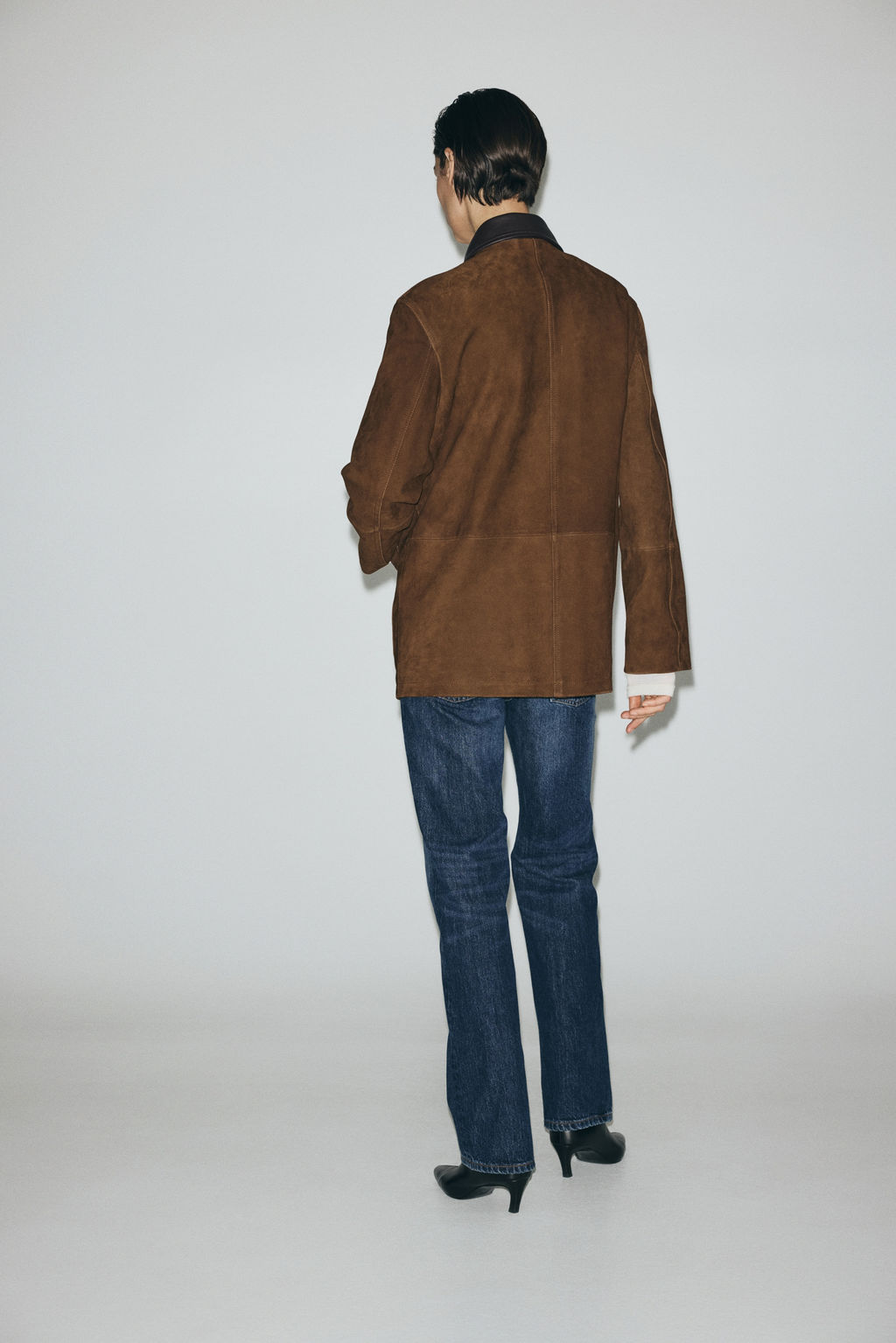 Chaqueta de ante con cuello camisero - H&m фото 3
