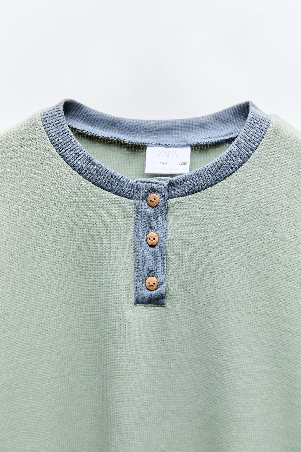 6-14 YEARS/ PLAIN HENLEY PYJAMAS - Zara фото 6