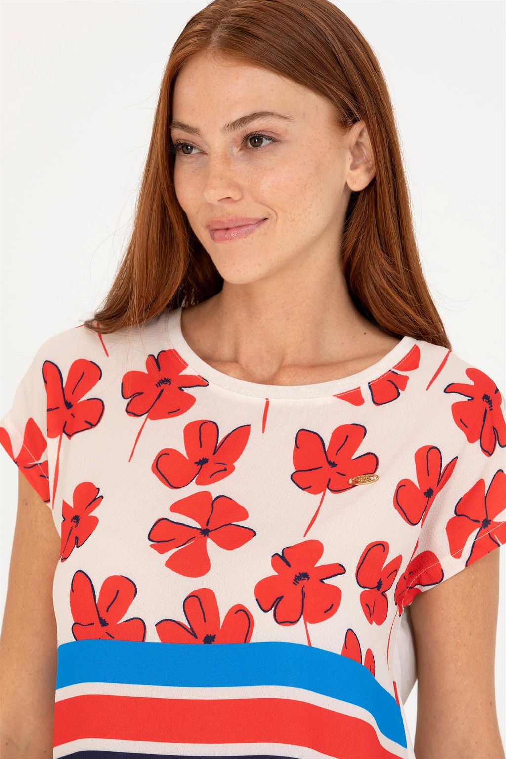 U. S. Polo Assn Женская кремовая футболка с круглым вырезом - U.s. polo assn фото 10