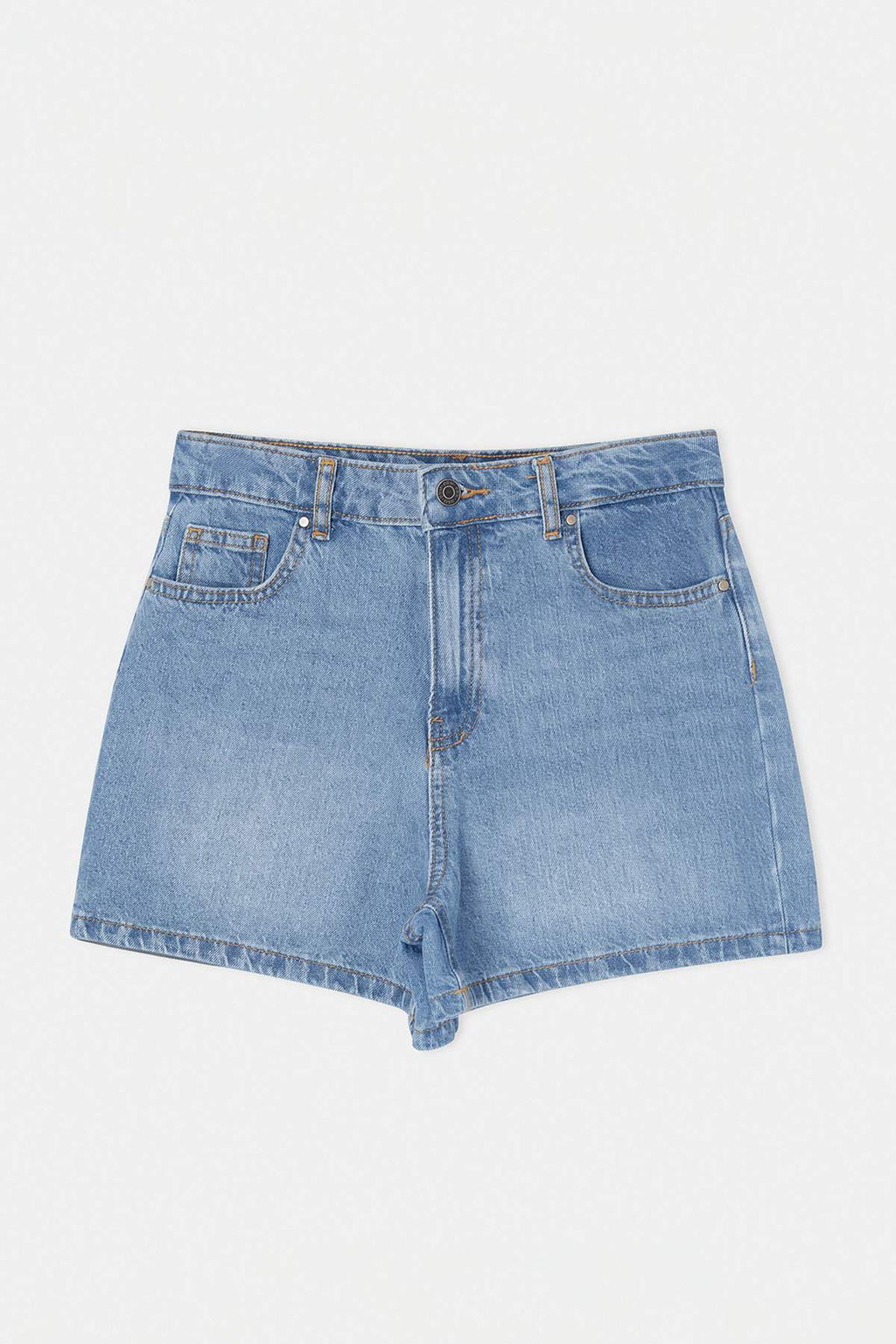 Antrasit Yuksek Bel %100 Pamuk Denim City Sort TWOSS26SR00050 - Trendyolmilla фото 3