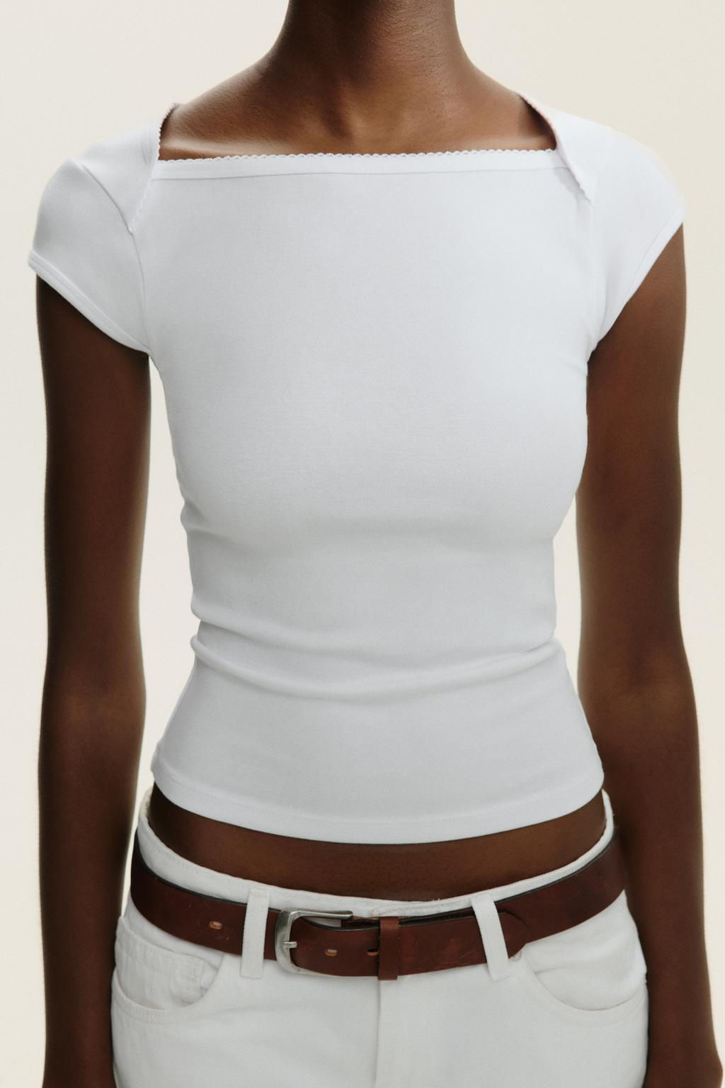 COTTON MODAL T-SHIRT - Zara фото 4