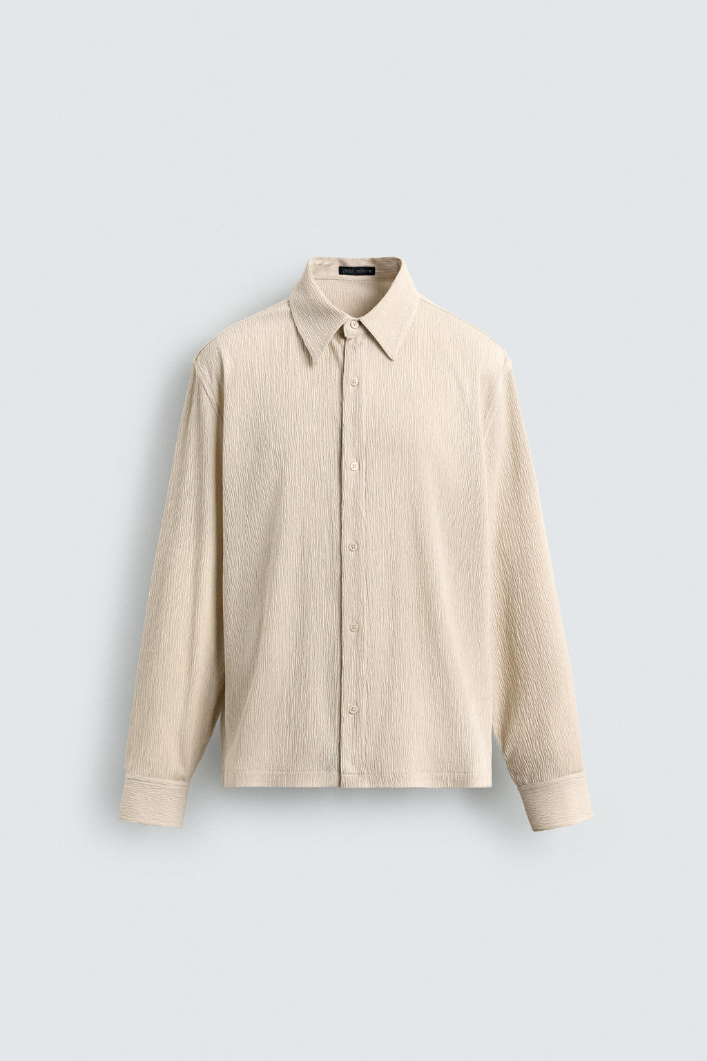 CAMISA RELAXED FIT TEXTURA IRREGULAR / Beige vigor? - Zara фото 7