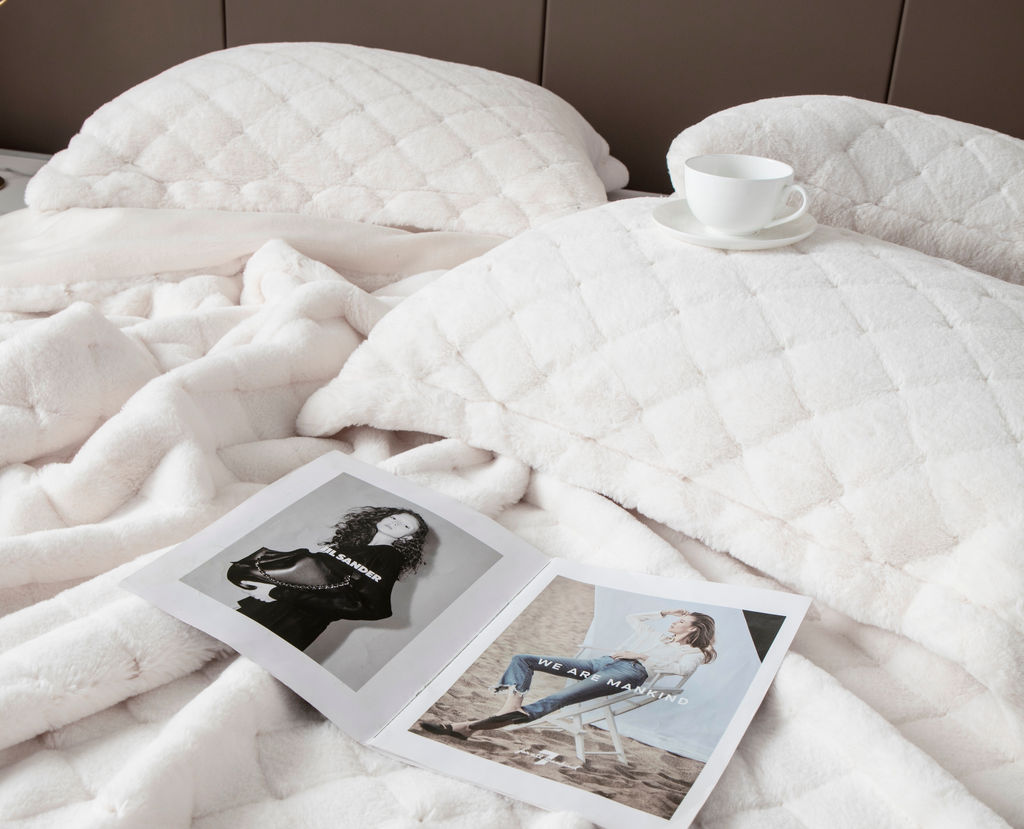 Покрывало декоративное Shinshilla point (светлый крем) - Kazanov.a. фото 4