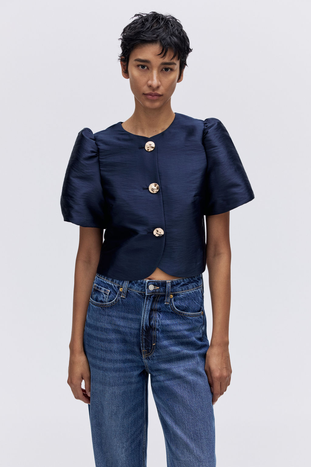 Blusa con manga puffy - H&m фото 7
