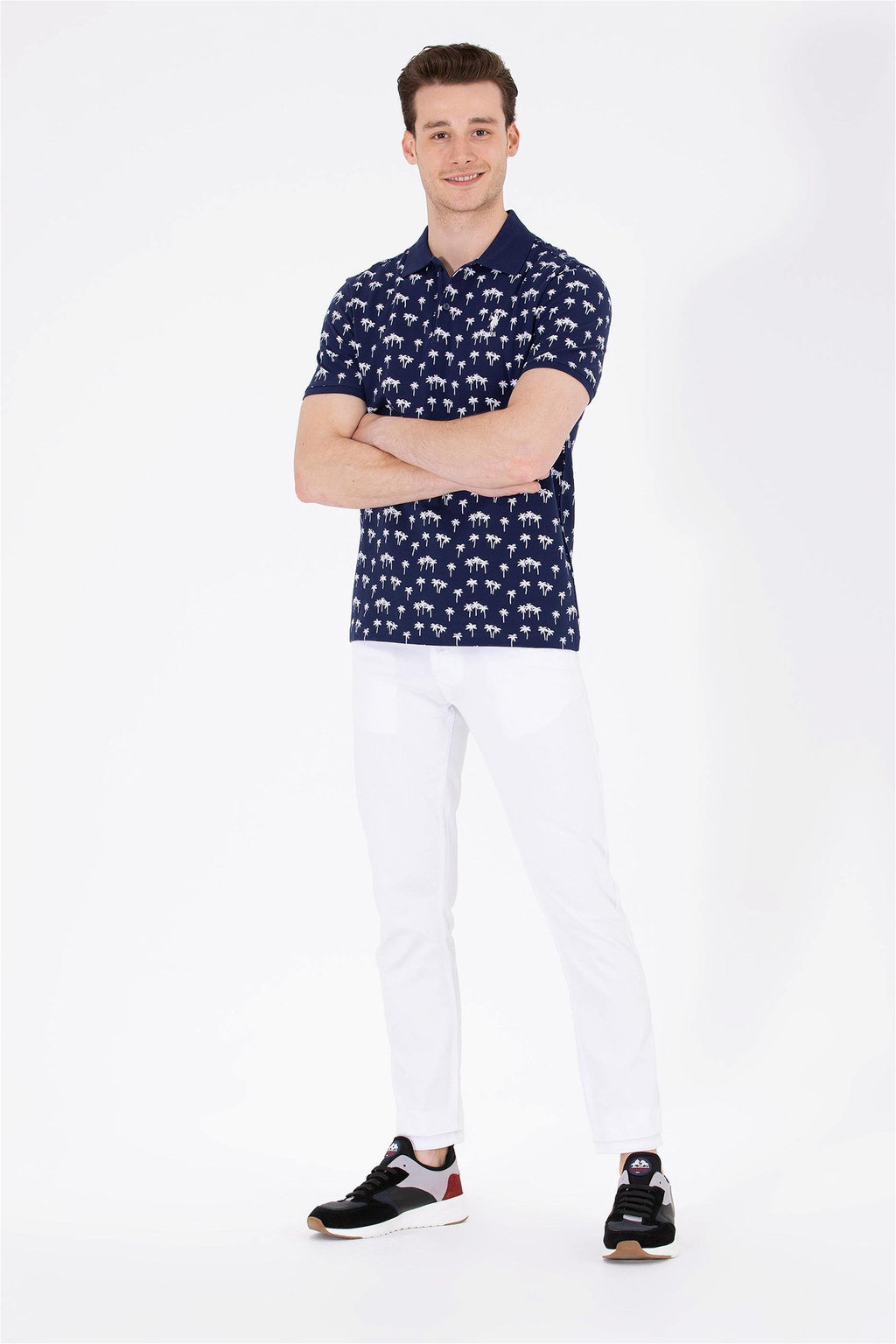 U. S. Polo Assn Мужская темно-синяя футболка с воротником-поло - U.s. polo assn фото 11