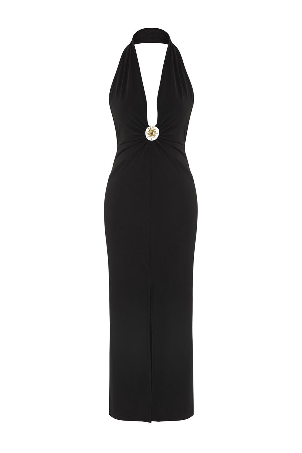 TRENDYOLMILLA Siyah Maxi Orme Aksesuarl? Plaj Elbisesi TBESS25EL00095 фото 5