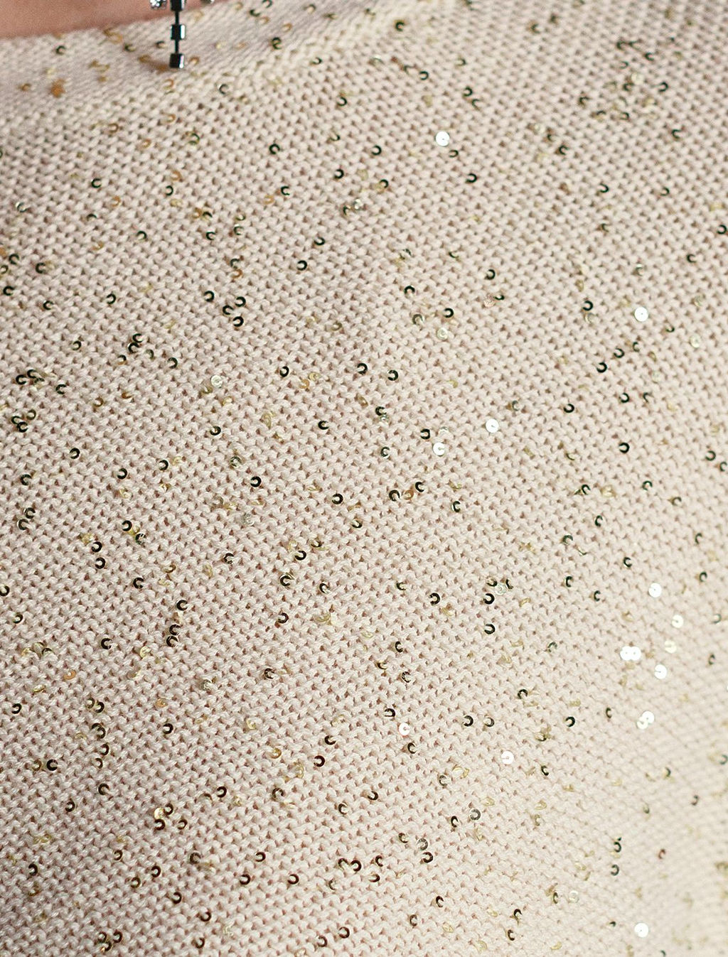 Джемпер из хлопковой пряжи с пайетками - Vilatte фото 5