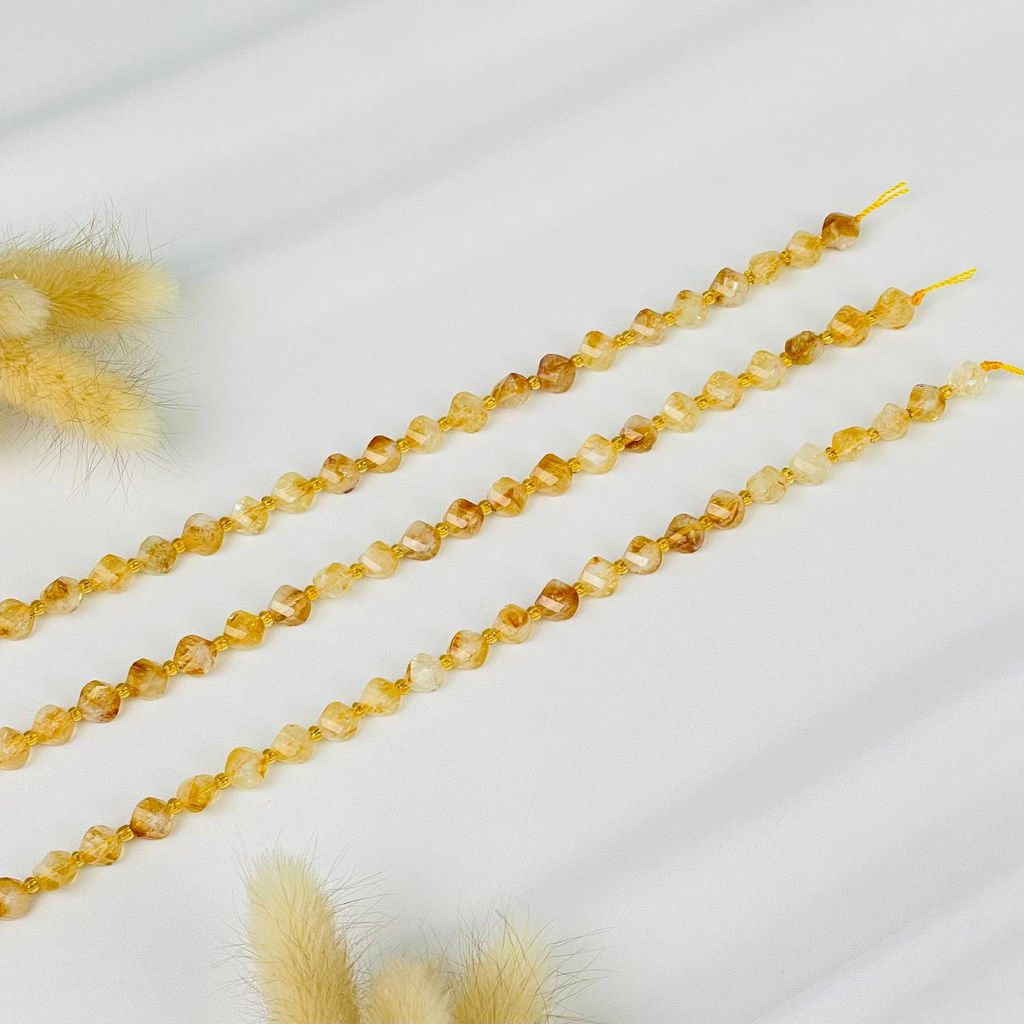 Бусины для украшений из Цитрина (38 бусин) 39 см