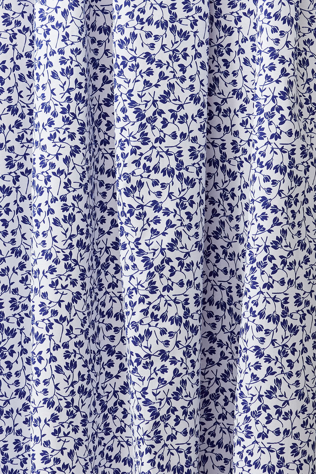 Mavi Cicek Desenli A Kesim Kalp Yaka Maxi Poplin Dokuma Elbise TWOSS24EL00700