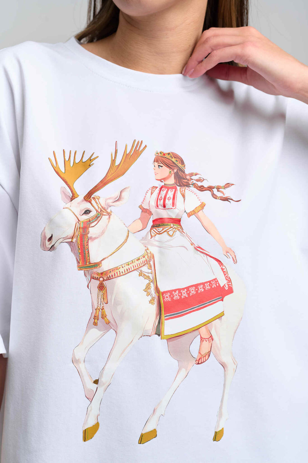 Футболка женская оверсайз "Мари" белый