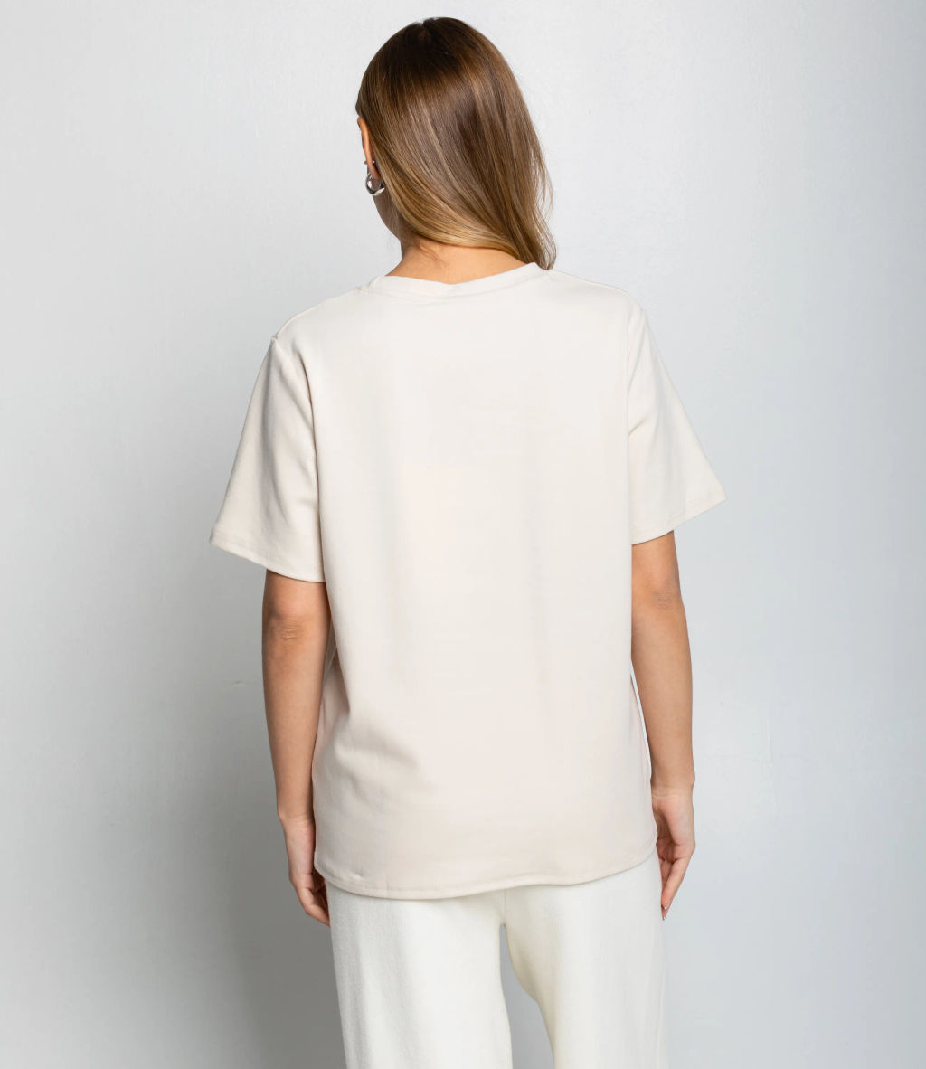 Футболка #КТ6120, светло-бежевый - Dommod фото 3