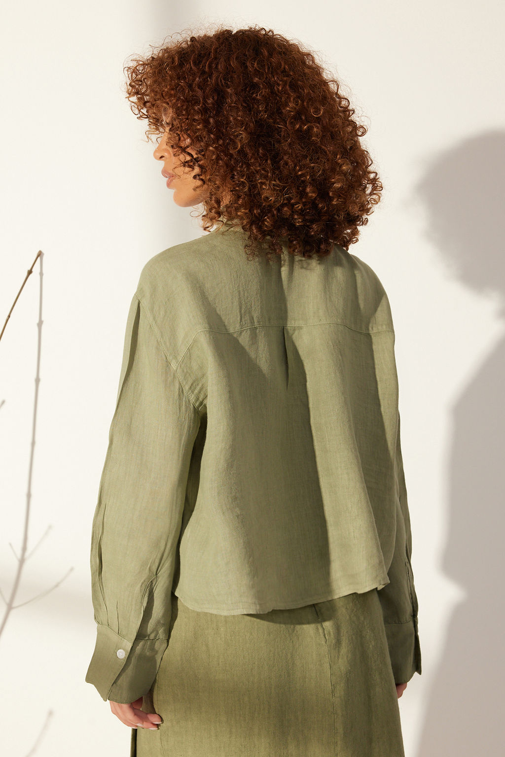 Mint %100 Keten Oversize Gomlek TWOSS24GO00121