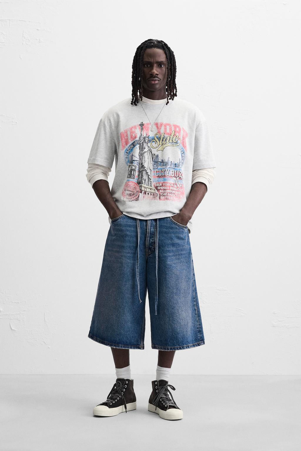 WASHED PRINT T-SHIRT