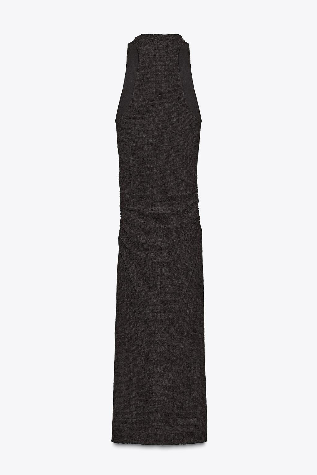 TEXTURED HALTER LONG DRESS - Zara фото 8